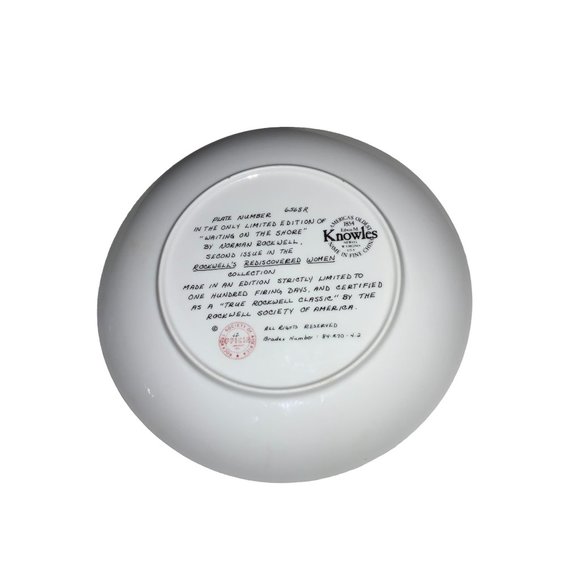 Norman Rockwell Plate "Waiting on the Shore" Knowles Fine China - Picture 6 of 10